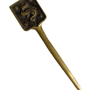 Vintage Gold Metal Brass Dragon Letter Opener from France Medieval Style